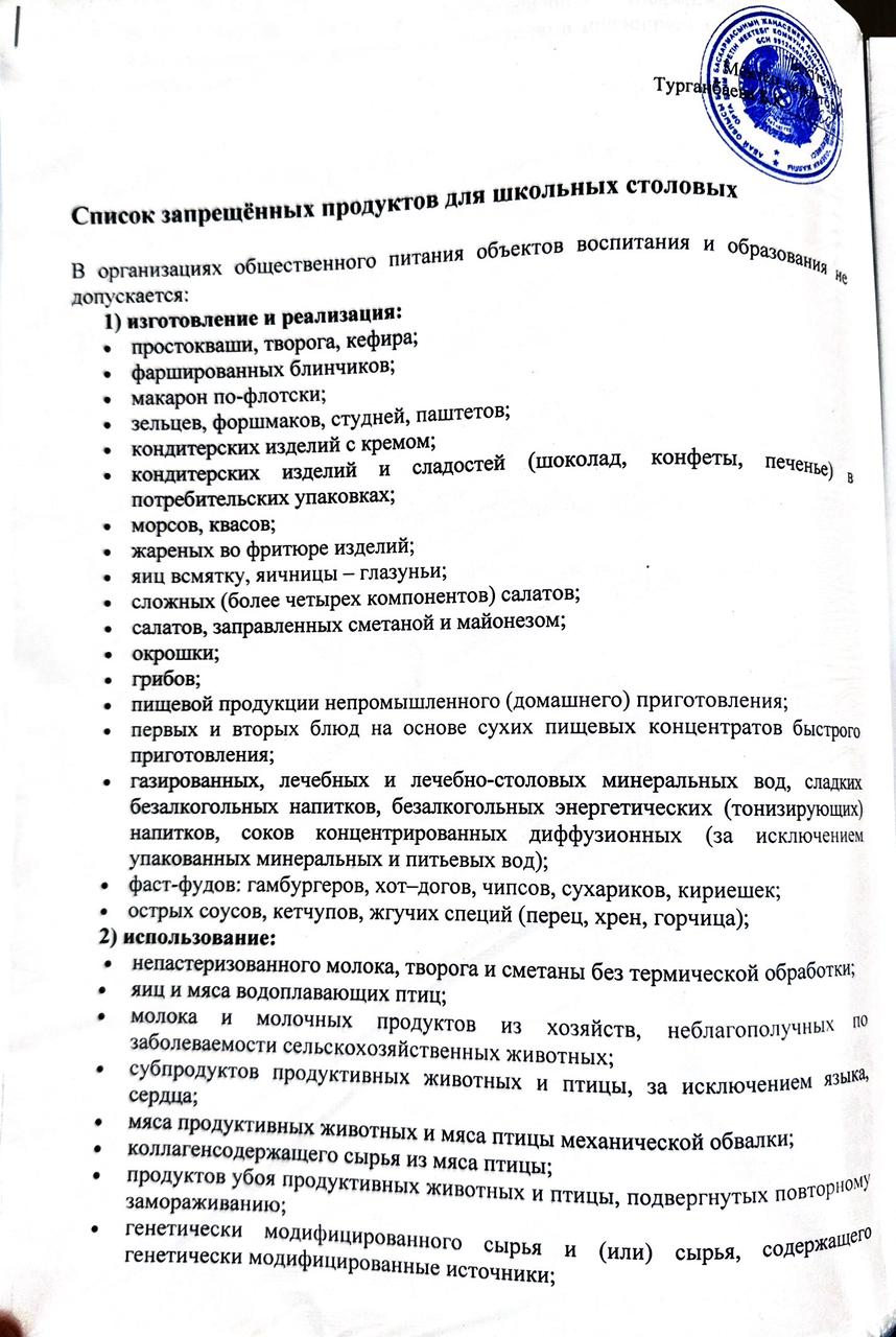 Тыйым салынған тамақтар